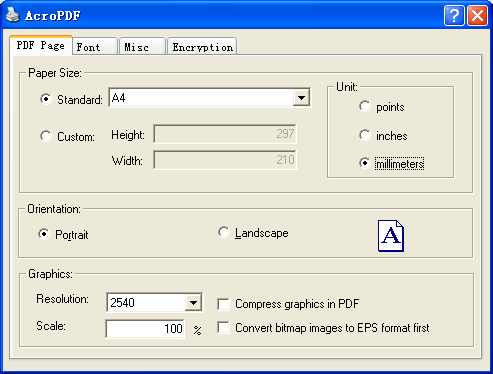 Screenshot of AcroPDF